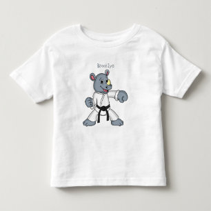 T-shirt Pour Les Tous Petits Caricature de rhino kung fu