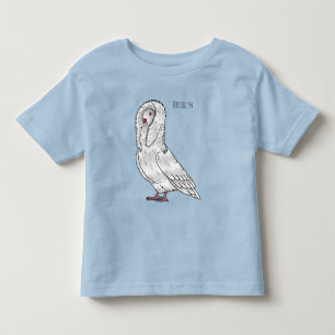 T-shirt Pour Les Tous Petits Caricature d'oiseau pigeon Jacobin