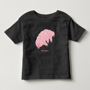 T-shirt Pour Les Tous Petits Caricature d'ours d'eau tardigrade rose mignon