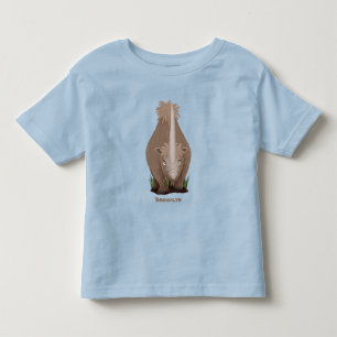 T-shirt Pour Les Tous Petits Caricature en élasmère de rhinocéros laineux