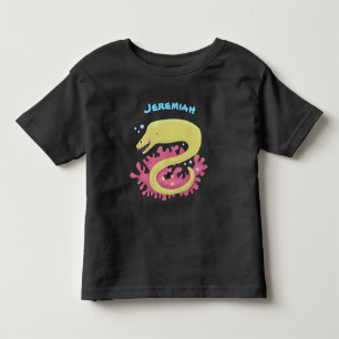 T-shirt Pour Les Tous Petits Caricature humoristique murène verte