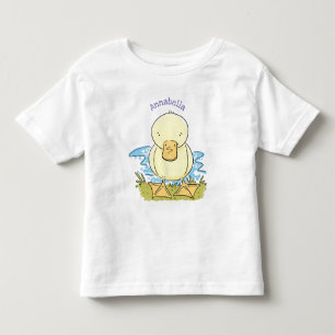 T-shirt Pour Les Tous Petits Caricature jaune mignon pour canard bébé