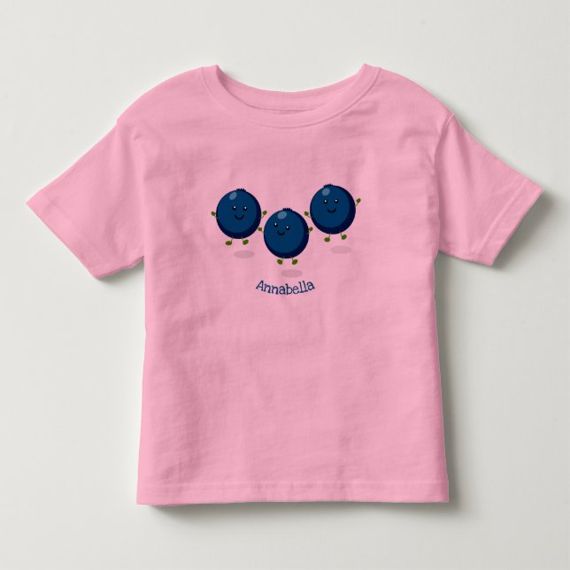 T-shirt Pour Les Tous Petits Caricature mignonne de bleuets violets (Devant)