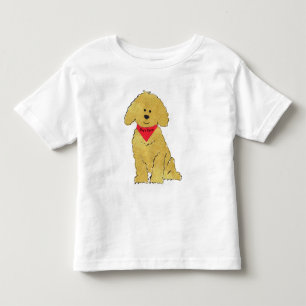 T-shirt Pour Les Tous Petits Caricature personnalisée Cute Goldendoodle Chiot