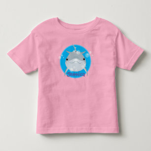 T-shirt Pour Les Tous Petits Caricature pour dauphin kawaii joyeux