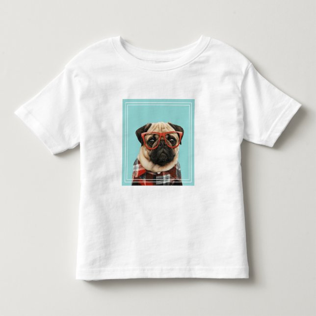 T-shirt Pour Les Tous Petits Carlin des chemises prêtées (Devant)