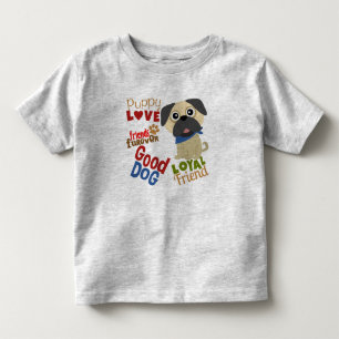T-shirt Pour Les Tous Petits Carlin Dog meilleur ami