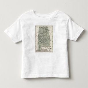 T-shirt Pour Les Tous Petits Carte d'atlas de l'Alabama