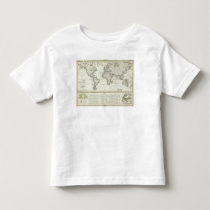 T-shirt Pour Les Tous Petits carte d'atlas de Marée-vague