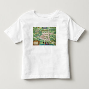 T-shirt Pour Les Tous Petits Carte d'Edimbourg, de 'Civitates Orbis Terrarum