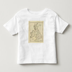 T-shirt Pour Les Tous Petits Carte d'ensemble d'îles britanniques
