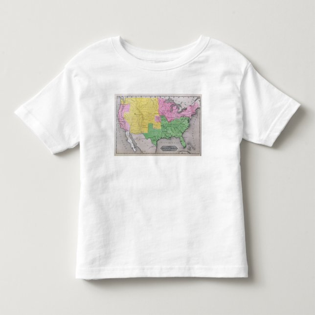 T-shirt Pour Les Tous Petits Carte des Etats-Unis (Devant)