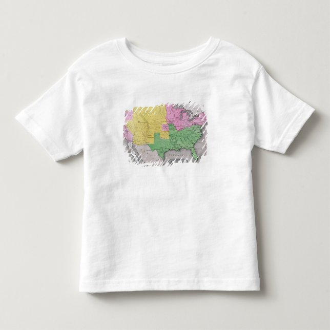 T-shirt Pour Les Tous Petits Carte des Etats-Unis (Devant)