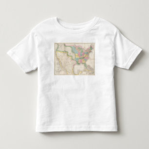 T-shirt Pour Les Tous Petits Carte des Etats-Unis de l'Amérique du Nord