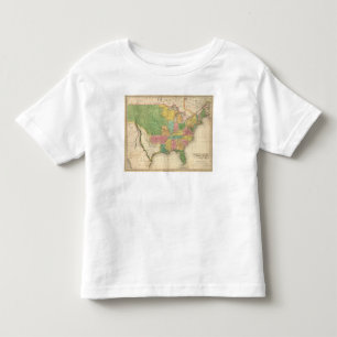 T-shirt Pour Les Tous Petits Carte d'histoire des Etats-Unis d'Amérique