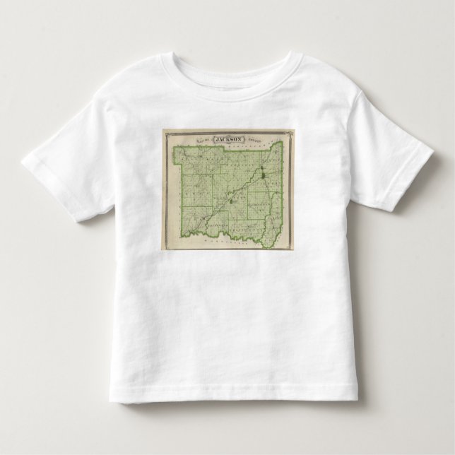 T-shirt Pour Les Tous Petits Carte du comté de Jackson (Devant)