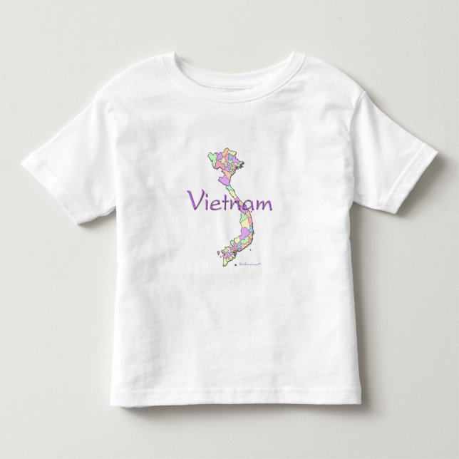 T-shirt Pour Les Tous Petits Carte du Vietnam (Devant)