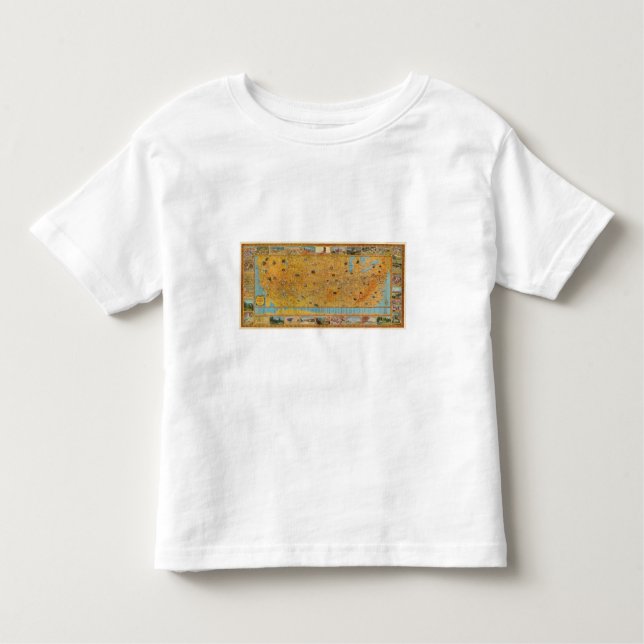 T-shirt Pour Les Tous Petits Carte illustrée d'US Airways (Devant)