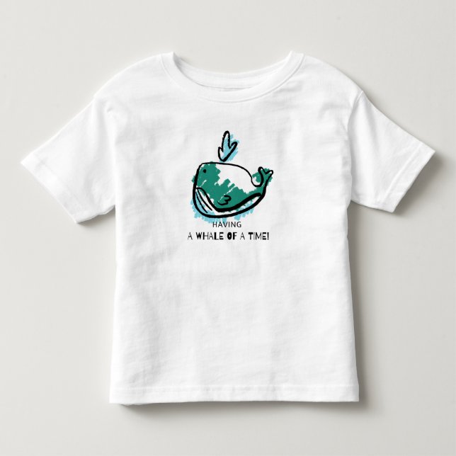 T-shirt Pour Les Tous Petits Carton de baleine mignon (Devant)