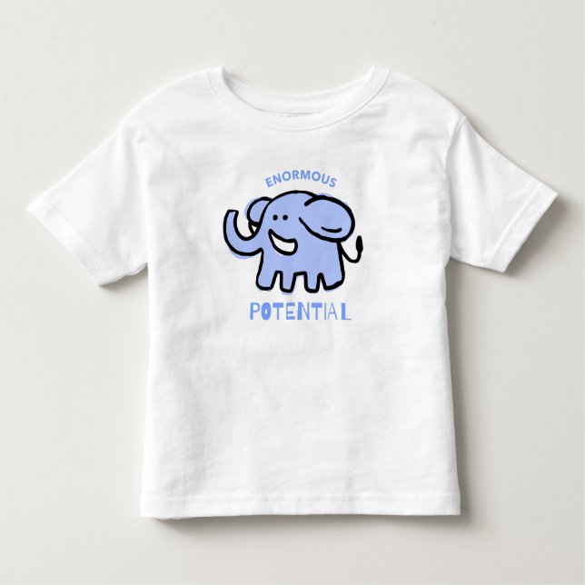 T-shirt Pour Les Tous Petits Cartoon Eléphant mignon (Devant)
