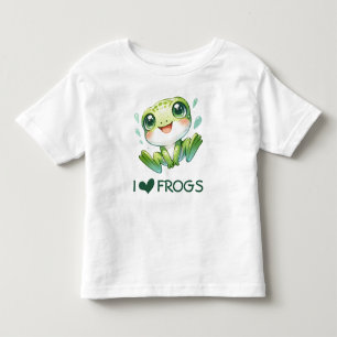 T-shirt Pour Les Tous Petits Cartoon mignon J'aime les grenouilles