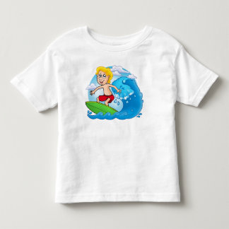 T-shirt Pour Les Tous Petits Cartoon_surfing_boy