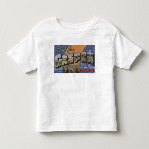 T-shirt Pour Les Tous Petits Casper, Wyoming - grandes scènes de lettre