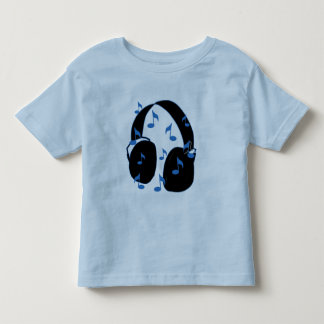 T-shirt Pour Les Tous Petits Casque avec les notes musicales pour le bébé dans