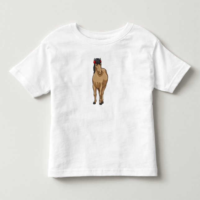 T-shirt Pour Les Tous Petits Casque de musique à cheval (Devant)