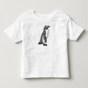 T-shirt Pour Les Tous Petits Casque de musique Penguin