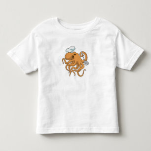 T-shirt Pour Les Tous Petits Casquette chef Octopus Cook