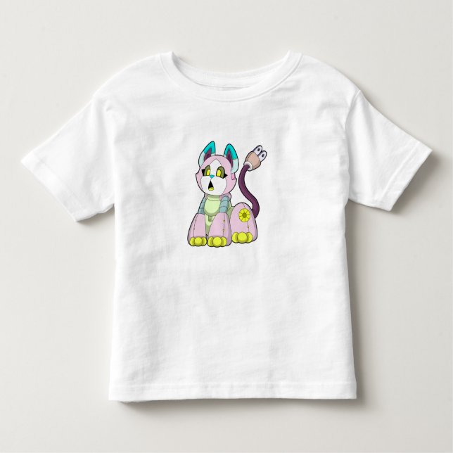 T-shirt Pour Les Tous Petits Cat as robot (Devant)