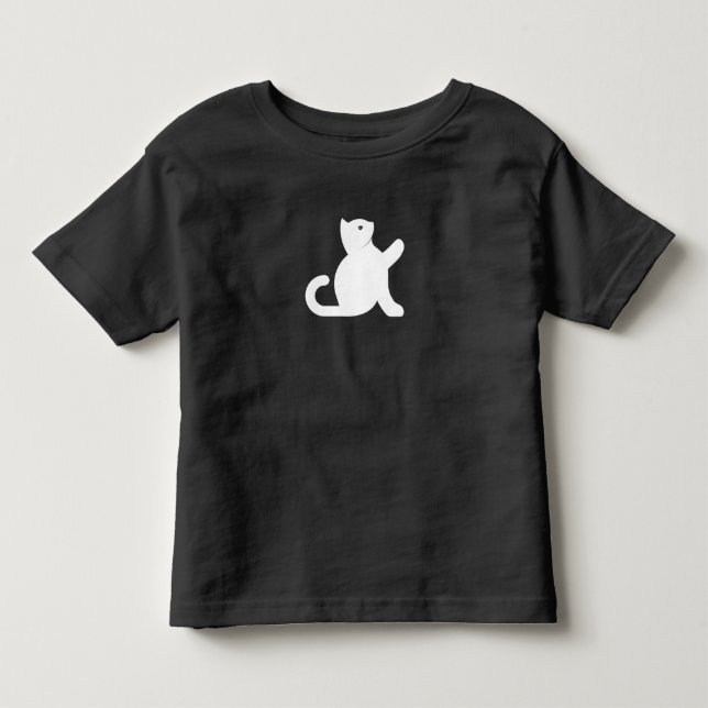 T-shirt Pour Les Tous Petits Cat dit bonjour (Devant)
