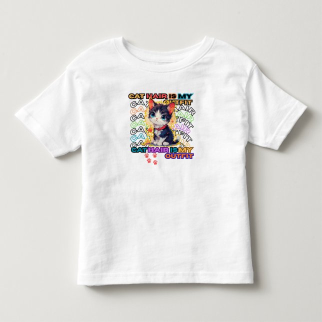 T-shirt Pour Les Tous Petits Cat Hair Is My Outfit (Devant)