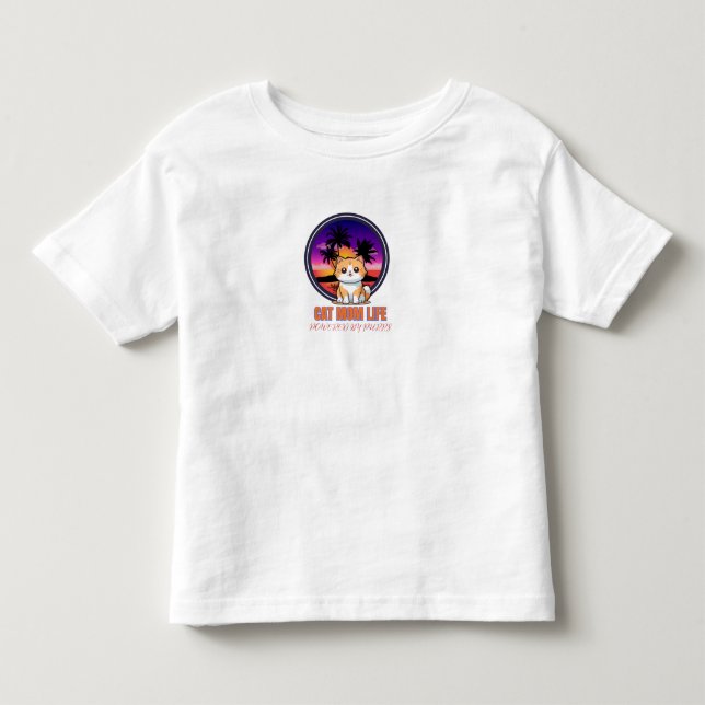 T-shirt Pour Les Tous Petits Cat Mom Life funny (Devant)