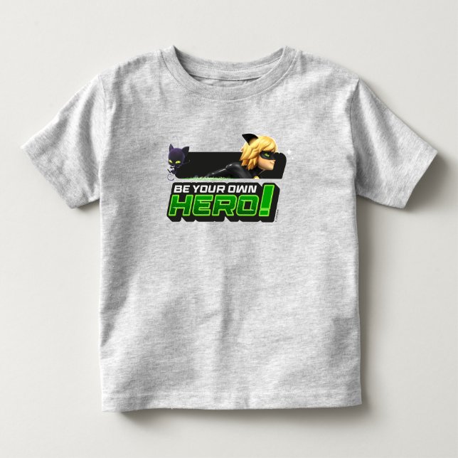 T-shirt Pour Les Tous Petits Cat Noir | Soyez votre propre héros (Devant)