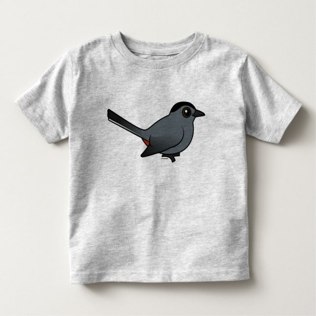 T-shirt Pour Les Tous Petits Catbird gris de Birdorable (Devant)