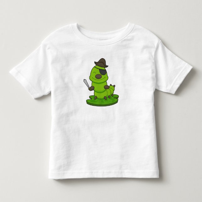 T-shirt Pour Les Tous Petits Caterpillar as Pirate (Devant)