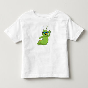 T-shirt Pour Les Tous Petits Caterpillar avec lunettes de soleil