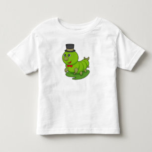 T-shirt Pour Les Tous Petits Caterpillar en Gentleman avec Cylindre