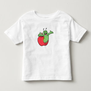 T-shirt Pour Les Tous Petits Caterpillar with Apple