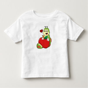 T-shirt Pour Les Tous Petits Caterpillar with Apple