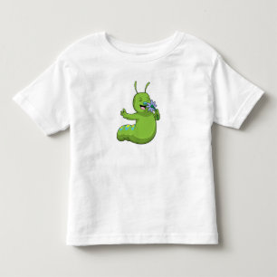 T-shirt Pour Les Tous Petits Caterpillar with Flower
