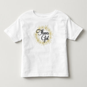 T-shirt Pour Les Tous Petits Cercle floral Fleur Girl