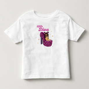 T-shirt Pour Les Tous Petits Chaise Little Diva Panther Sassy Enfants