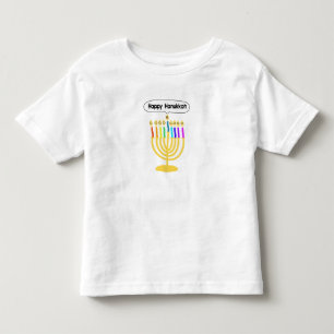 T-shirt Pour Les Tous Petits Channukah heureux Menora/Chanukia