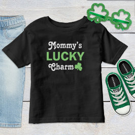 T-shirt Pour Les Tous Petits Charme Chanceux de Maman Mignon Jour de la Saint-P