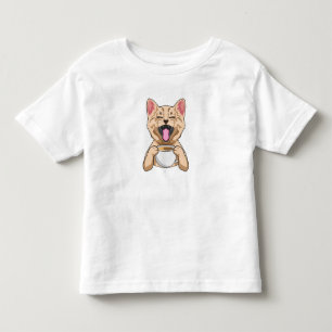 T-shirt Pour Les Tous Petits Chat avec tasse de café