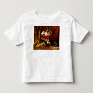 T-shirt Pour Les Tous Petits Chat et chatons Jouer avec chaise