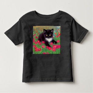T-shirt Pour Les Tous Petits Chat Gustav Klimt Tuxedo